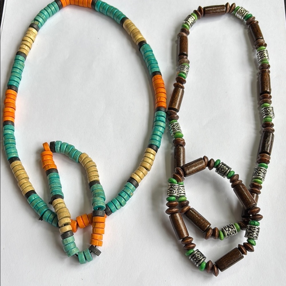 🎉4/30$🎉 Y2K 2 sets Colorful Beaded Necklace with bracelet